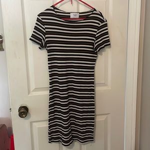 Striped bodycon T-shirt dress from Zara